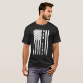 パパライフアメリカ国旗の愛国的な父米国の父親 Tシャツ (正面フル)