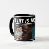 パパライフ最高のザライフ2写真父ブラック マグカップ (正面左)