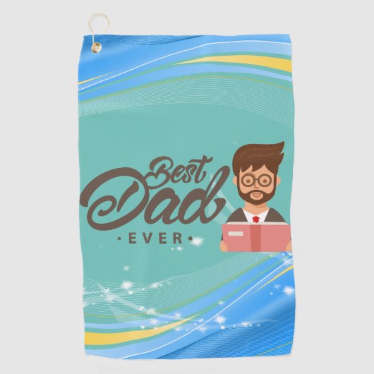 パパラッキータオル最高の:パパゴルフタオル ゴルフタオル (正面)