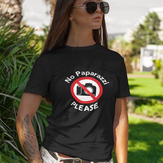 パパラッチお断り - 撮影禁止 Tシャツ