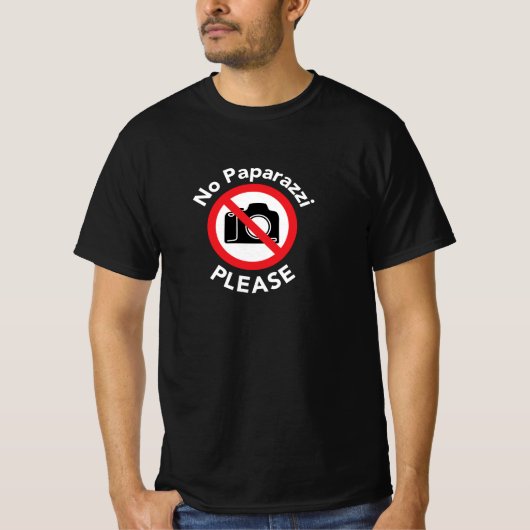 パパラッチお断りTシャツ - 撮影禁止 Tシャツ (正面)