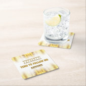 パパラッツィ後を追は使い捨てコースターになりがちだ スクエアペーパーコースター (インサイチュ)