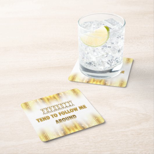 パパラッツィ後を追は使い捨てコースターになりがちだ スクエアペーパーコースター (インサイチュ)