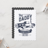 パパラブカーパーソナライズされた- -誕生日 カード (正面/裏面インサイチュ)