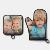 パパラブユーフォト 鍋つかみ&鍋敷きセット (正面)