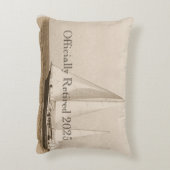 パパリタイアサイルボートヴィンテージ写真 アクセントクッション (裏面(縦))