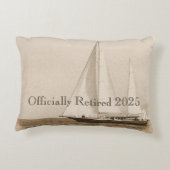 パパリタイアサイルボートヴィンテージ写真 アクセントクッション (裏面)