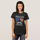 パパリーバーアメリカ国旗の父親の日7月4日 Tシャツ (正面フル)