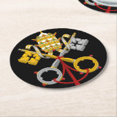 パパル鍵コースター ラウンドペーパーコースター (アングル)