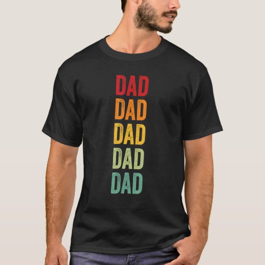 パパレインボー文字パパ カラフル Tシャツ (正面)