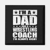 パパレスリングコーチコーチファーザーデイシャツィGIF マグネット (正面)