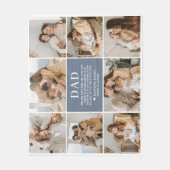 パパレターカスタムパーソナライズされたフリースブランケット フリースブランケット (正面)