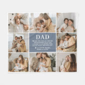 パパレターカスタムパーソナライズされたフリースブランケット フリースブランケット (正面(横))