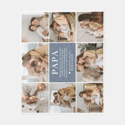 パパレターカスタムパーソナライズされたフリースブランケット フリースブランケット (正面)