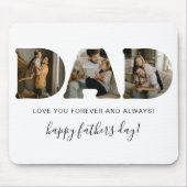 パパレターフォトコラージュ父の日マウスパッド マウスパッド (正面)