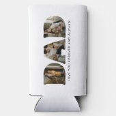 パパレターフォトコラージュ父の日 スリム缶クーラー (裏面)