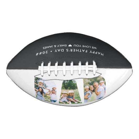 パパレター切り出しフォトコラージュカスタム文字 アメリカンフットボール (正面)