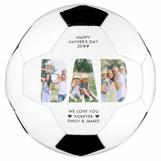 パパレター切り出しフォトコラージュカスタム文字 サッカーボール (正面)