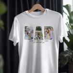 パパレター切り出しフォトコラージュカスタム文字 Tシャツ<br><div class="desc">パパパーソナライズされた用Tシャツ – 父の日、誕生日、新生児、または単に！自動的に単語お気に入りのパパの形で表示される写真の3をアップロード。また、すべての用語を編集することもできます。レタもしー切り出しテンプレートで写真を見栄えよくするために問題がある、アップロードする前にポートレート形式にトリミングすることをお勧めします。私の店でパパのプレゼントを探しなさい。</div>