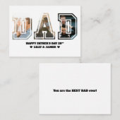 パパレター切り出しフォトコラージュ父の日 ノートカード (正面/裏面)