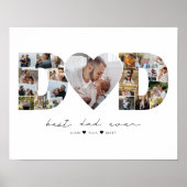 パパレター切り出し23フォトコラージギフトforパパ ポスター (正面)