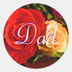 パパレッドイエローローズシール ラウンドシール