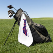 パパレトロ赤と青，カスタム年 ゴルフタオル (グリーン)