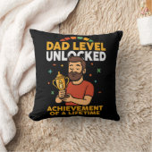 パパレベルのロックおもしろい解除 – 父の日の贈り物 クッション (ブランケット)