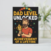 パパレベルのロックおもしろい解除 – 父の日の贈り物 サンキューカード (スタンド正面)