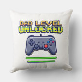 パパレベルのロック解除 | ゲーマーパパファースト・ファーザー・デイ クッション (裏面)