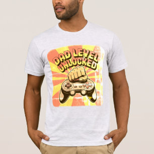 "パパレベルのロック解除 – ゲーマー拳T型" Tシャツ