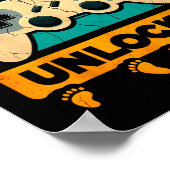 パパレベルアンロックドファーザー&# s Day New Dad ポスター (角)