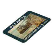 パパロアナショナルパークニュージーランドヴィンテージ マグネット (左側)