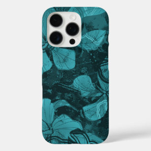 パパロアハイビスカスハワイアンラバ絵画ロックティール(緑がかった色) iPhone 16 PROケース