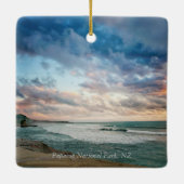 パパロア国立公園ラベル セラミックオーナメント (裏面)