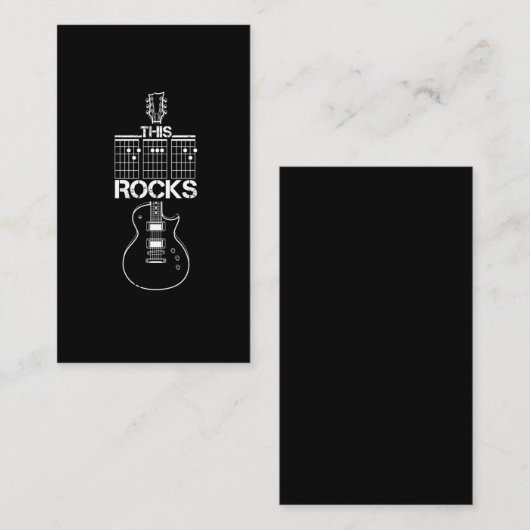 パパロックズギターコードギタリストファーターミュージシャン 名刺 (正面/裏面)