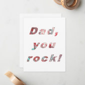 パパロック、芸術的手紙、父の日カード ノートカード (正面/裏面インサイチュ)