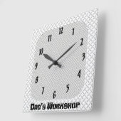 パパワークショップ スクエア壁時計 (傾斜)