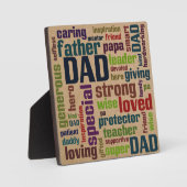 パパワードクラウド文字父の日タイポグラフィ フォトプラーク (正面)