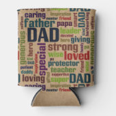 パパワードクラウド文字父の日タイポグラフィ 缶クーラー (正面)