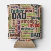 パパワードクラウド文字父の日タイポグラフィ 缶クーラー (裏面)