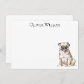 パパーソナライズされたグ付きフラットノテカード ノートカード (正面/裏面)