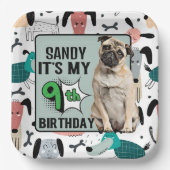 パパーソナライズされたグ9th誕生日パーティー ペーパープレート (正面)