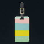パパーソナライズされたステルストライプトラベラーデスティネーション ラゲッジタグ<br><div class="desc">このラゲッジタグはスタイリッシュカラーブロックデザインにパーソナライズされたソフトパステルストライプを取り入れモダンて、スーツケースを目立たせる。このラベルは、頻繁に旅行する人、ジェット機、休暇を楽しむ人々に最適で、情報を安全に保ちながら、あらゆるバッグにトレンディーのtouchを追加しま保す。カスタマイズ実用的な旅行の名ユニーク前が不可欠！</div>