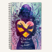 パパーソナライズされたスモダンテル文字 ノートブック (正面)