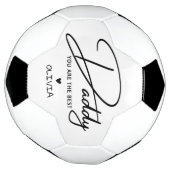 パパーソナライズされたパが最高のタイポグラフィ サッカーボール (回転)