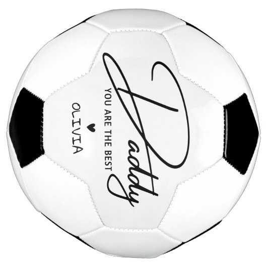 パパーソナライズされたパが最高のタイポグラフィ サッカーボール (回転)