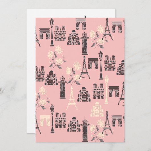 パパーソナライズされたリノートカード 招待状 (正面/裏面)