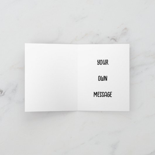 パパーソナライズされたルおもしろいツバレンタインデー シーズンカード (内部)