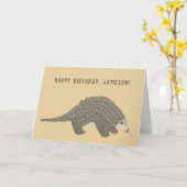 パパーソナライズされたンゴリン誕生日カード カード (黄色い花)